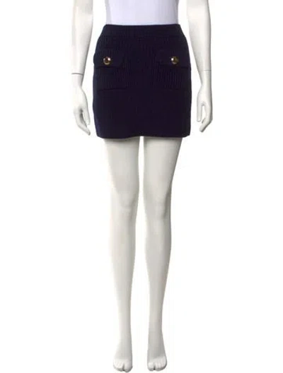 Pre-owned Miu Miu 2023 Mini Skirt In Blue