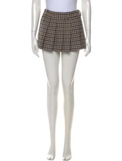 Pre-owned Miu Miu 2023 Mini Skirt In Brown