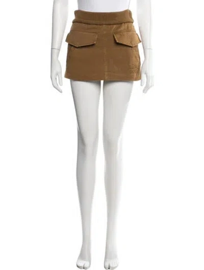 Pre-owned Miu Miu 2023 Mini Skirt In Brown