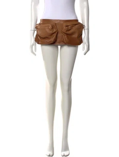 Pre-owned Miu Miu 2023 Mini Skirt In Brown