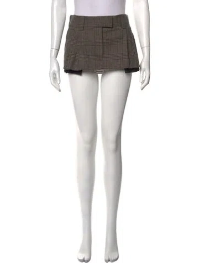 Pre-owned Miu Miu 2023 Mini Skirt In Brown