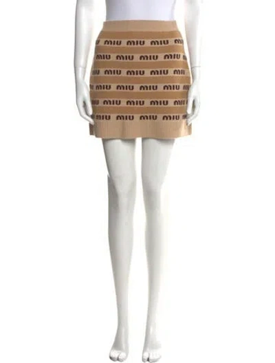 Pre-owned Miu Miu 2023 Mini Skirt In Neutral