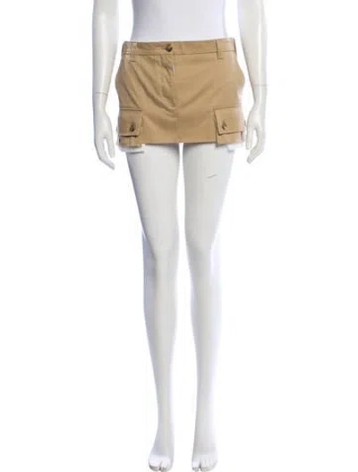 Pre-owned Miu Miu 2023 Mini Skirt In Neutrals