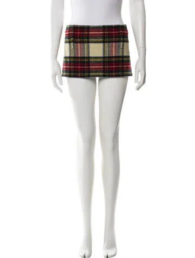 Pre-owned Miu Miu 2023 Mini Skirt In Red