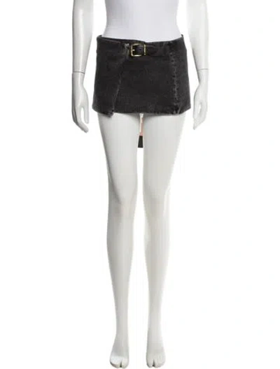 Pre-owned Miu Miu 2023 Mini Skirt W/ Tags In Gray