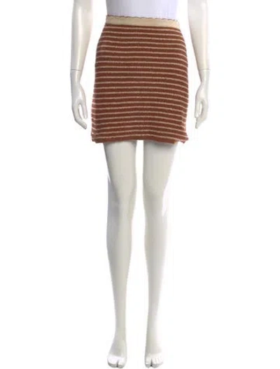 Pre-owned Miu Miu 2023 Mini Skirt W/ Tags In Neutral