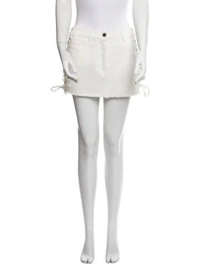 Pre-owned Miu Miu 2023 Mini Skirt In White