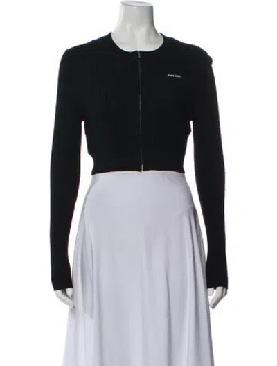 Pre-owned Miu Miu 2023 Scoop Neck Sweater In Black