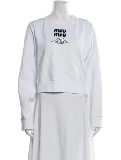 Pre-owned Miu Miu 2023 Scoop Neck Sweatshirt In Multi