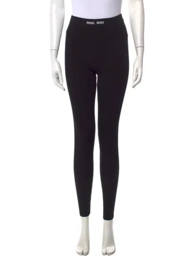 Pre-owned Miu Miu 2023 Skinny Leg Pants W/ Tags In Black