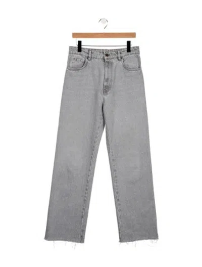Pre-owned Miu Miu 2023 Straight Leg Jeans In Gray