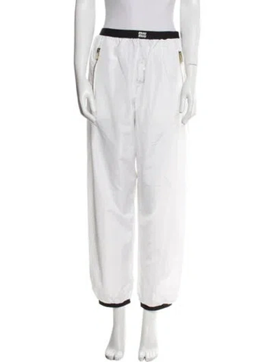 Pre-owned Miu Miu 2023 Straight Leg Pants In White