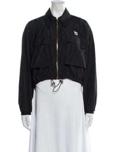 Pre-owned Miu Miu 2023 Technical Utility Jacket In Blue