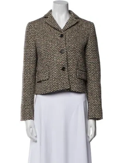 Pre-owned Miu Miu 2023 Virgin Wool Blazer In Multi