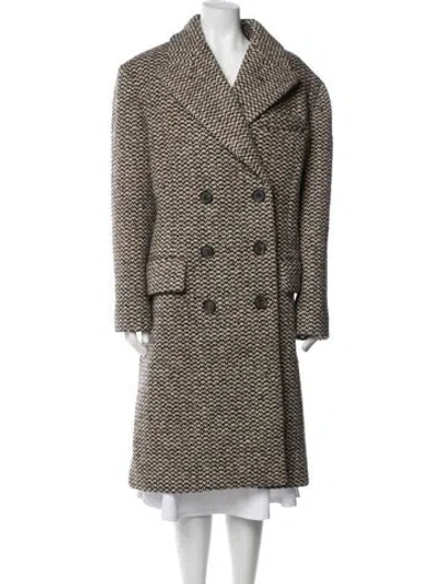 Pre-owned Miu Miu 2023 Virgin Wool Coat In Multi