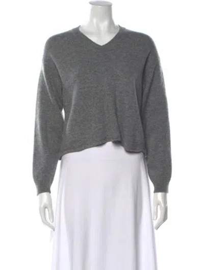 Pre-owned Miu Miu 2023 Virgin Wool Sweater In Grey