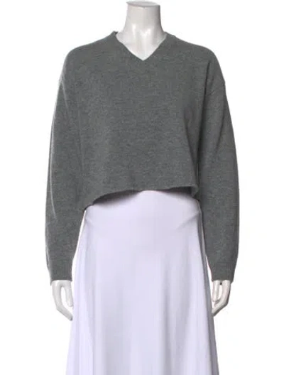 Pre-owned Miu Miu 2023 Virgin Wool Sweater In Grey