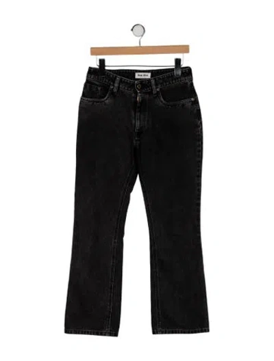 Pre-owned Miu Miu 2023 Wide Leg Jeans In Black