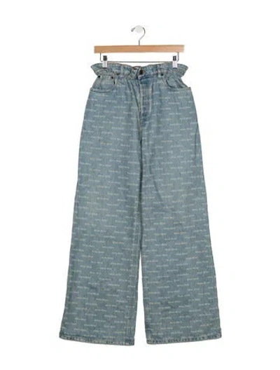 Pre-owned Miu Miu 2023 Wide Leg Jeans In Blue