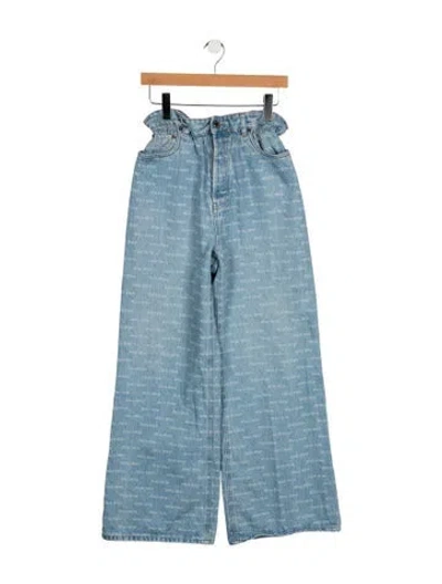 Pre-owned Miu Miu 2023 Wide Leg Jeans In Blue