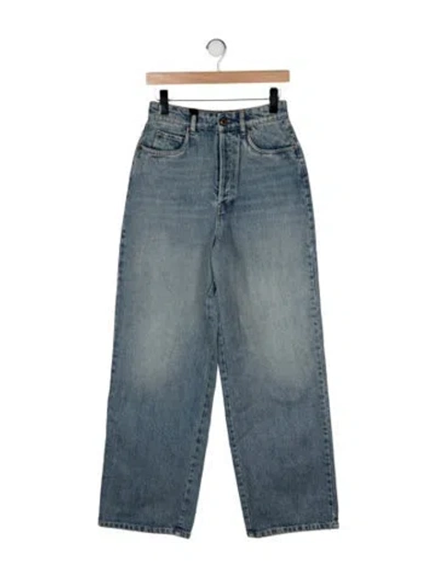 Pre-owned Miu Miu 2023 Wide Leg Jeans W/ Tags In Blue