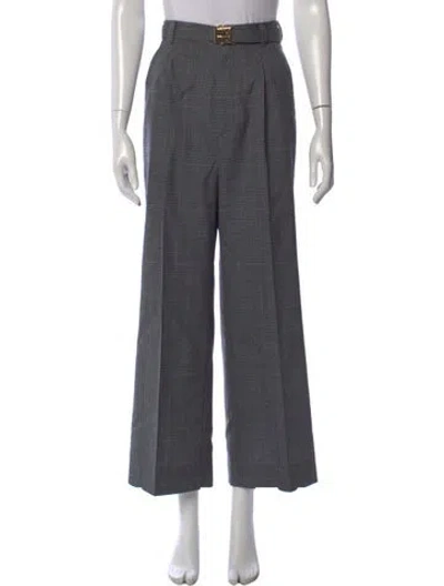Pre-owned Miu Miu 2023 Wide Leg Pants In Gray