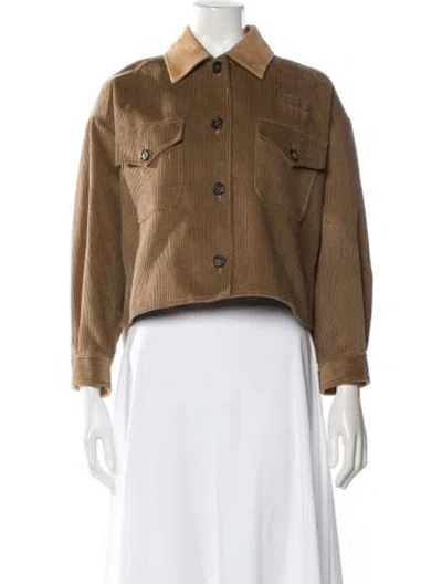 Pre-owned Miu Miu 2024 'balmoral' Jacket W/ Tags In Brown