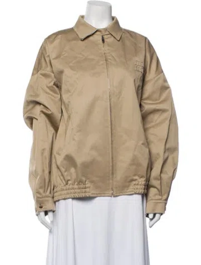 Pre-owned Miu Miu 2024 Bomber Jacket In Neutrals