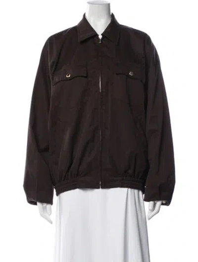 Pre-owned Miu Miu 2024 Bomber Jacket W/ Tags In Brown