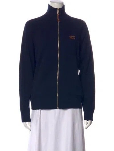 Pre-owned Miu Miu 2024 Cashmere Sweater In Blue