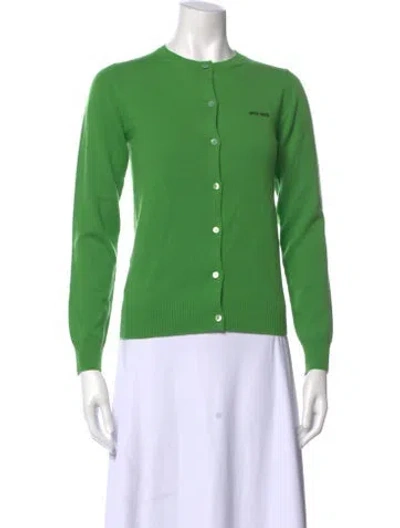 Pre-owned Miu Miu 2024 Cashmere Sweater In Green