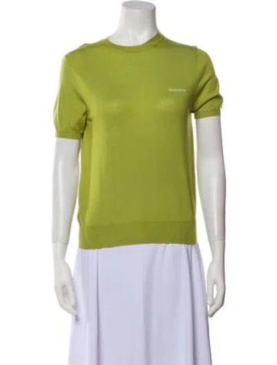 Pre-owned Miu Miu 2024 Cashmere T-shirt W/ Tags In Green
