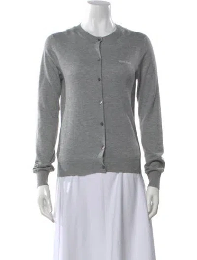 Pre-owned Miu Miu 2024 Crew Neck Sweater In Gray