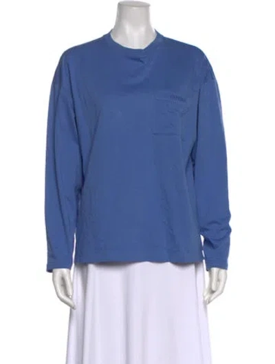Pre-owned Miu Miu 2024 Crew Neck Sweatshirt In Blue