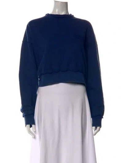 Pre-owned Miu Miu 2024 Crew Neck Sweatshirt In Blue