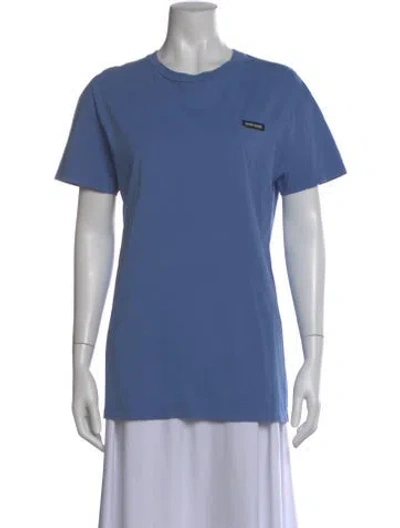 Pre-owned Miu Miu 2024 Crew Neck T-shirt In Blue