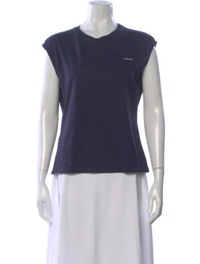 Pre-owned Miu Miu 2024 Crew Neck T-shirt In Blue