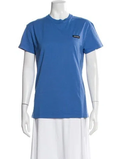 Pre-owned Miu Miu 2024 Crew Neck T-shirt In Blue