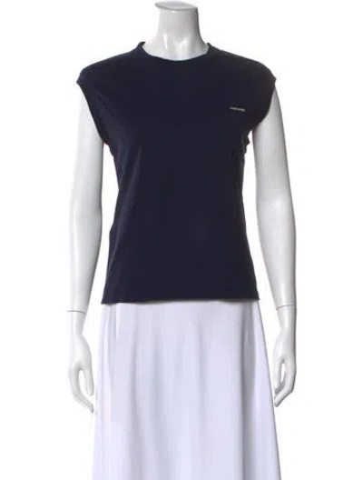 Pre-owned Miu Miu 2024 Crew Neck T-shirt In Blue