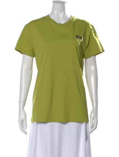 Pre-owned Miu Miu 2024 Crew Neck T-shirt In Green