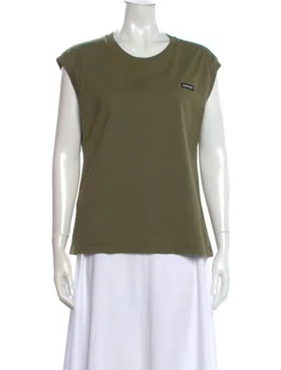 Pre-owned Miu Miu 2024 Crew Neck T-shirt In Green