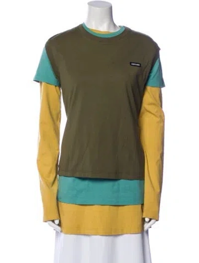 Pre-owned Miu Miu 2024 Crew Neck T-shirt In Multi