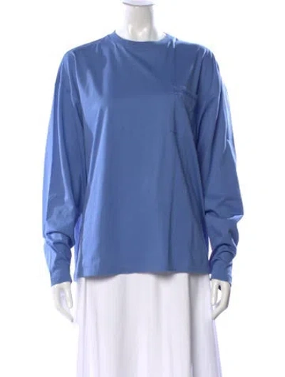 Pre-owned Miu Miu 2024 Crew Neck T-shirt W/ Tags In Blue