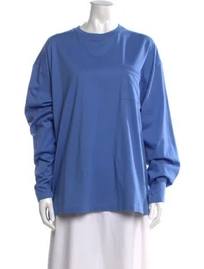 Pre-owned Miu Miu 2024 Crew Neck T-shirt W/ Tags In Blue