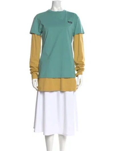 Pre-owned Miu Miu 2024 Crew Neck T-shirt W/ Tags In Green