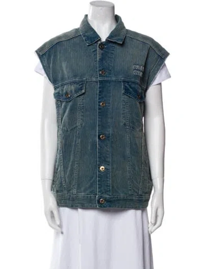 Pre-owned Miu Miu 2024 Denim Jacket In Blue