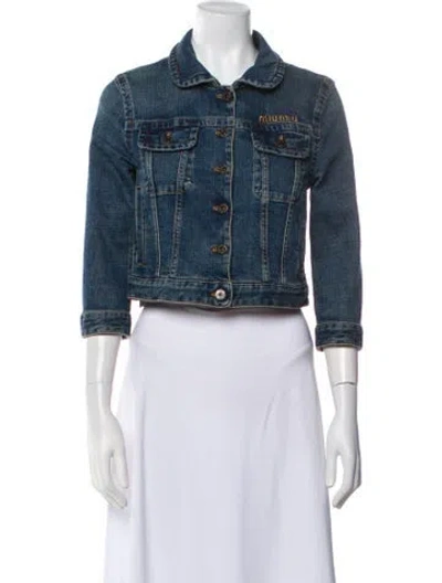 Pre-owned Miu Miu 2024 Denim Jacket In Blue