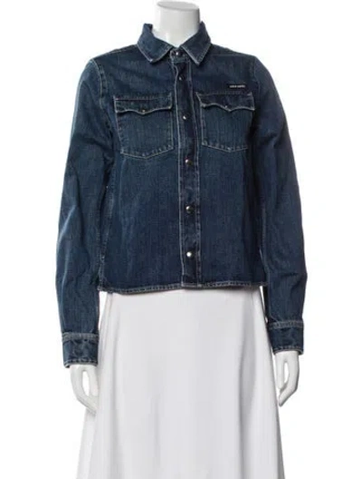 Pre-owned Miu Miu 2024 Denim Jacket In Blue
