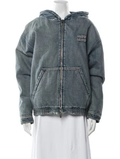 Pre-owned Miu Miu 2024 Denim Jacket In Blue