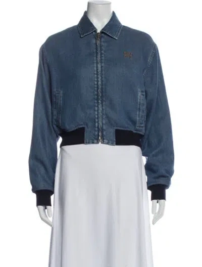 Pre-owned Miu Miu 2024 Denim Jacket In Blue